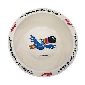 Vintage Kellogg's Fruit Loops Cereal Bowl Plastic Tucan Sam 1995 Nineties